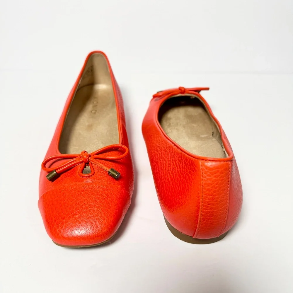 Vionic Women’s Klara Ballet Flats Cherry Tomato Red Leather Sz 10 - Picture 7 of 10